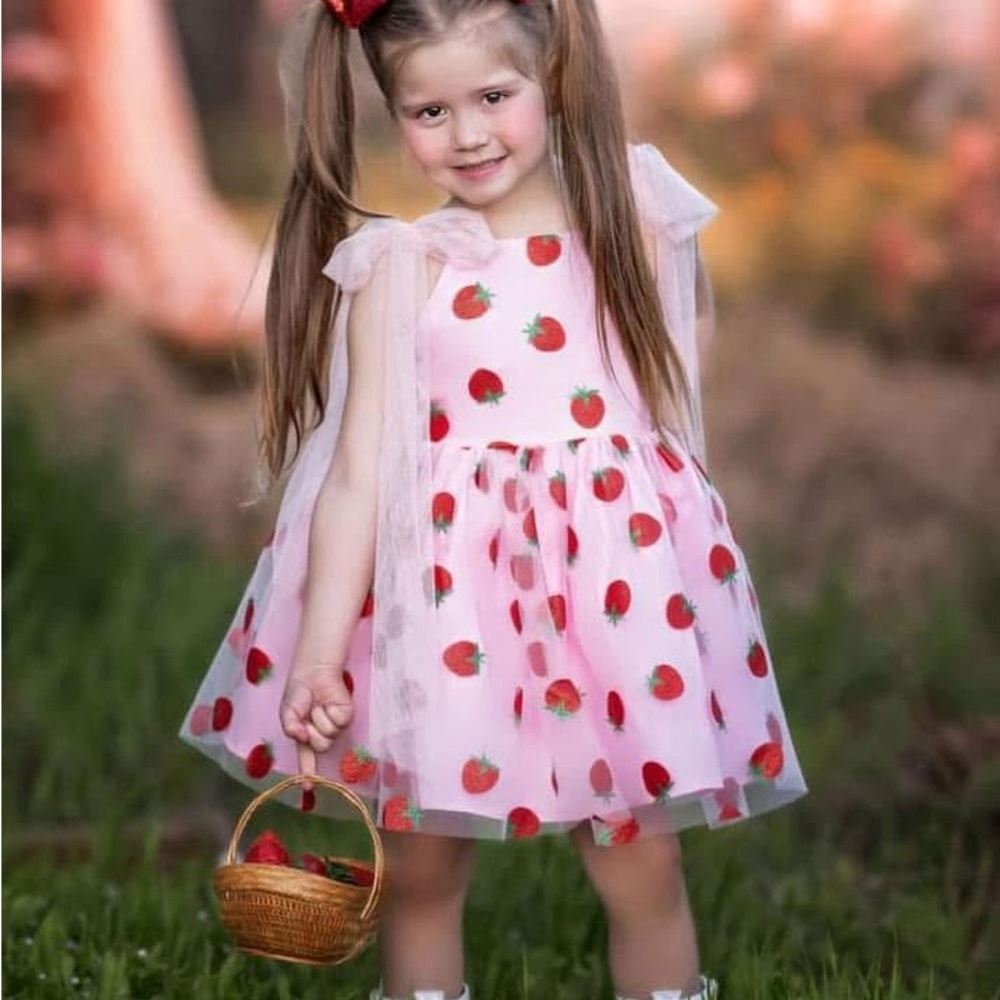 Oh Shana -Strawberry Dress for Kids